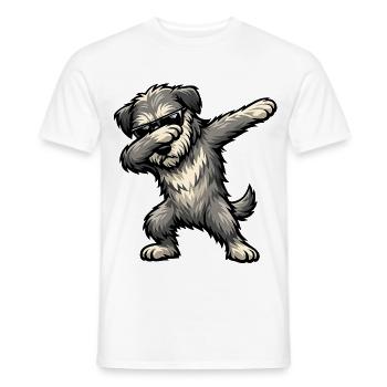 Dabbing Irish Wolfhound - Men's T-Shirt - white - Front - AI Model Male 178 dark (178cm)