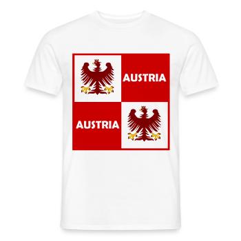 Double Eagle Red White Block - Men's T-Shirt - white - Front - AI Model Male 178 dark (178cm)