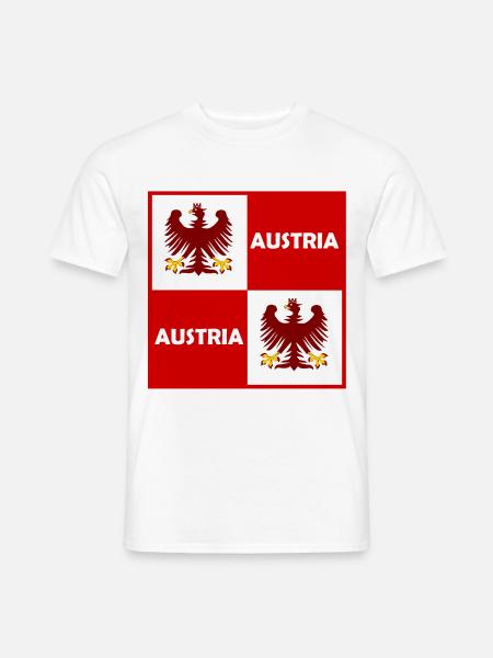 Doppeladler Rot Weiss Block - Männer T-Shirt - Weiß