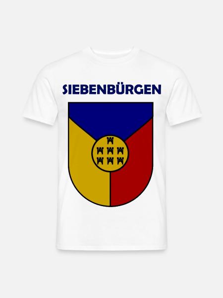 Siebenbürgen Schild mit Türmchen - Männer T-Shirt - Weiß