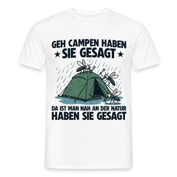 Camping Nah an der Natur Zelten - Männer T-Shirt - Weiß - Vorne - AI Model Male 178 dark (178cm)