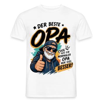 Opa Cool: Der Beste Großvater - Männer T-Shirt - Weiß - Vorne - AI Model Male 178 dark (178cm)
