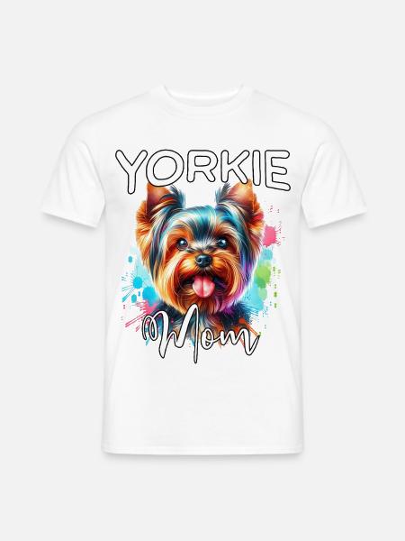 Yorkshire Terrier Mama - Männer T-Shirt - Weiß