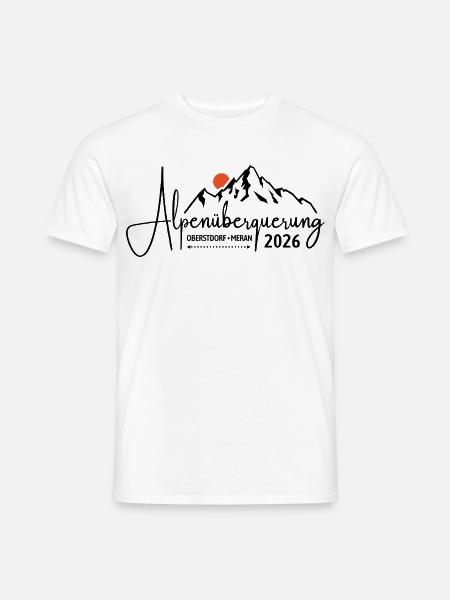 Alpenüberquerung 2026, Oberstdorf Meran, Wandern - Männer T-Shirt - Weiß