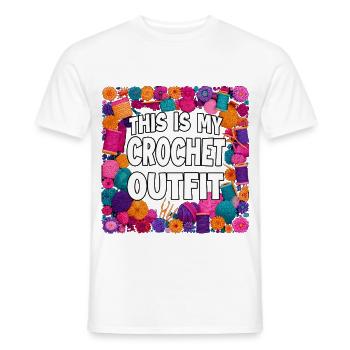 This Is My Crochet Outfit - Men's T-Shirt - white - Front - AI Model Male 178 dark (178cm)
