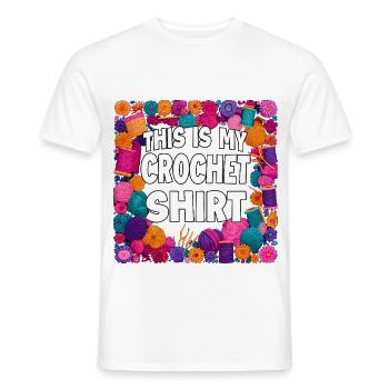 Crochet Shirt Color Explosion - Men's T-Shirt - white - Front - AI Model Male 178 dark (178cm)
