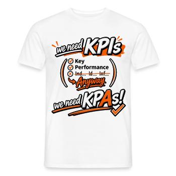 KPI Graphic Motivation - Men's T-Shirt - white - Front - AI Model Male 178 dark (178cm)