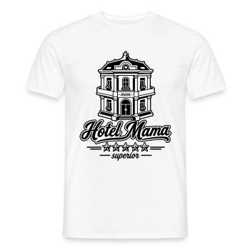 Logo de l’Hôtel Mama Superior - T-shirt homme - blanc - Devant - AI Model Male 178 dark (178cm)