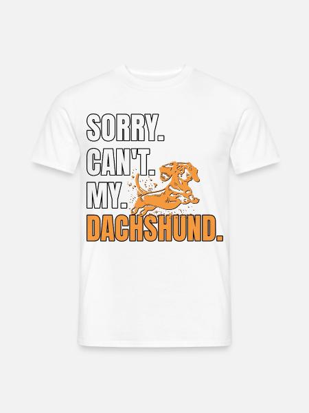 Dackel Dachshund - Männer T-Shirt - Weiß