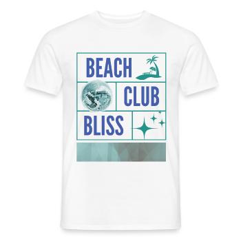 Beach Club Bliss – Sommer- und Partystimmung - Männer T-Shirt - Weiß - Vorne - AI Model Male 178 dark (178cm)