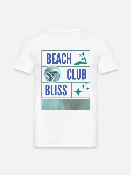 Beach Club Bliss – Sommer- und Partystimmung - Männer T-Shirt - Weiß