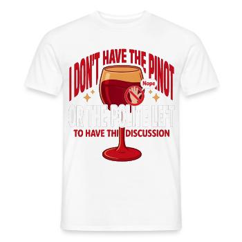Pinot Wortspiel: Stille im Stil - Männer T-Shirt - Weiß - Vorne - AI Model Male 178 dark (178cm)