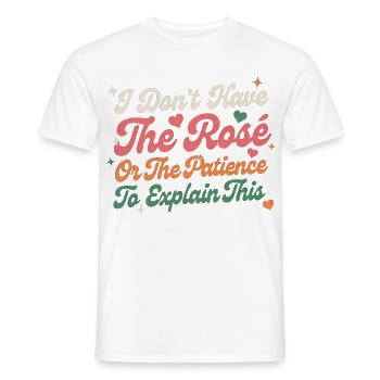 Je n’ai ni la rose ni la patience - T-shirt homme - blanc - Devant - AI Model Male 178 dark (178cm)