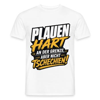 Plauen Hart an der Grenze nicht Tschechien - Männer T-Shirt - Weiß - Vorne - AI Model Male 178 dark (178cm)