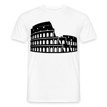 Colisée de Rome - T-shirt homme - blanc - Devant - AI Model Male 178 dark (178cm)