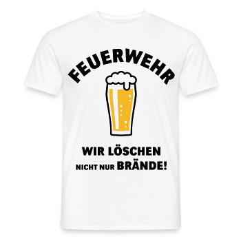 Feuerwehr – Wir Löschen Nicht Nur Brände! POS - Männer T-Shirt - Weiß - Vorne - AI Model Male 178 dark (178cm)