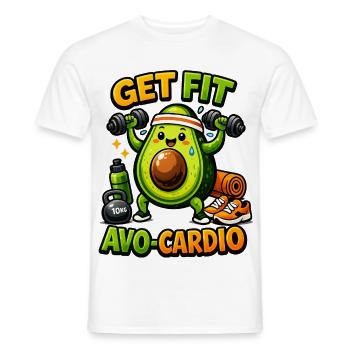 AVO-CARDIO – Avocat en entraînement - T-shirt homme - blanc - Devant - AI Model Male 178 dark (178cm)