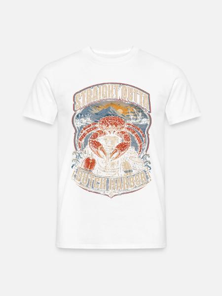 Alaska Königskrabben Dutch Harbor - Männer T-Shirt - Weiß