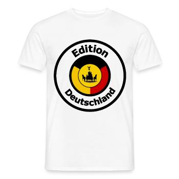 Quadriga Kreis Silhouette Deutschland - Männer T-Shirt - Weiß - Vorne - AI Model Male 178 dark (178cm)
