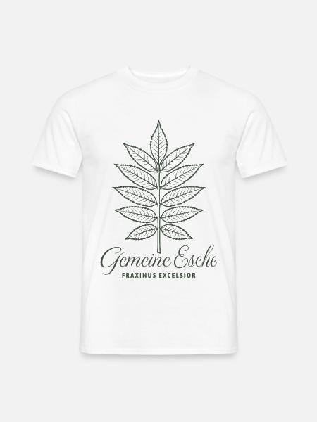 Gemeine Esche | Eschenblatt | Wald | Baum - Männer T-Shirt - Weiß