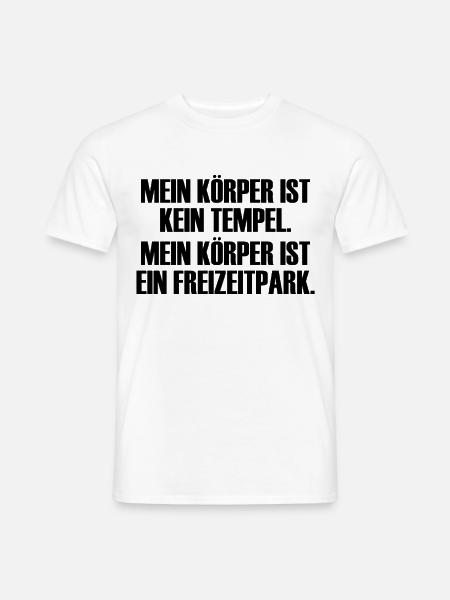 Mein Körper ist ein Freizeitpark! - Männer T-Shirt - Weiß