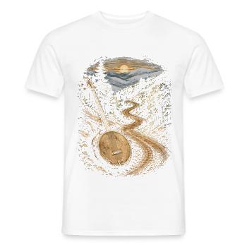 Bluegrass Musik - Männer T-Shirt - Weiß - Vorne - AI Model Male 178 dark (178cm)