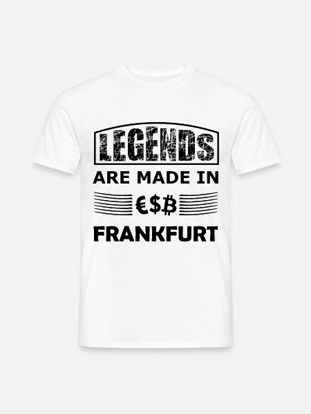 Schwarze Bitcoin Silhouette - Männer T-Shirt - Weiß
