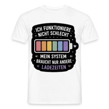 Ladezeiten Humor Spruch - Männer T-Shirt - Weiß - Vorne - AI Model Male 178 dark (178cm)