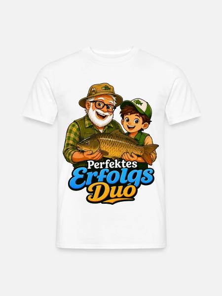 Angeln mit Opa - Männer T-Shirt - Weiß
