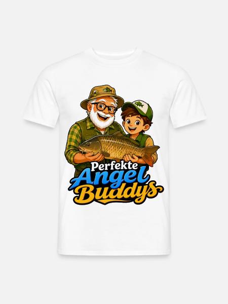 Opa Angel Buddy - Männer T-Shirt - Weiß