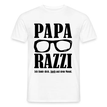 Papa Razzi - Ich finde dich. Auch auf dem Mond. - Männer T-Shirt - Weiß - Vorne - AI Model Male 178 dark (178cm)