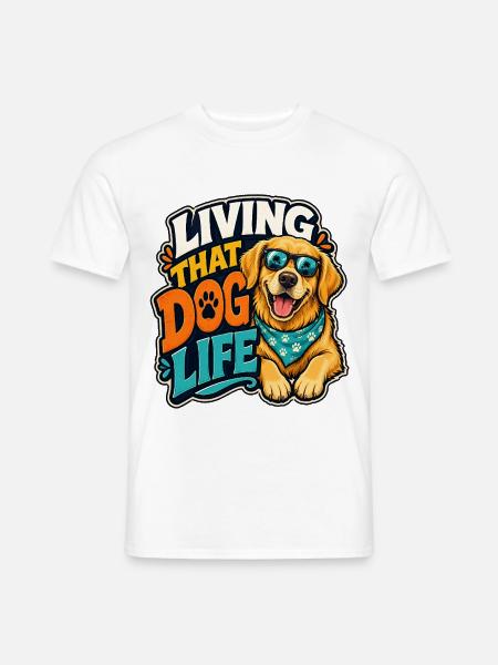 Golden Retriever - Männer T-Shirt - Weiß
