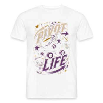 Roller Derby Pivot Life - Männer T-Shirt - Weiß - Vorne - AI Model Male 178 dark (178cm)