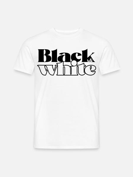 Schwarz-Weiß - Männer T-Shirt - Weiß