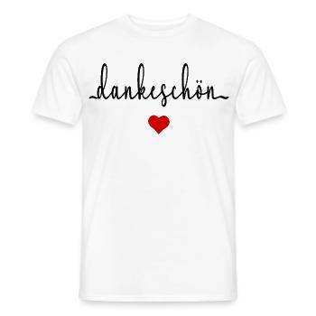 Danke Dankeschön Herz - Männer T-Shirt - Weiß - Vorne - AI Model Male 178 dark (178cm)
