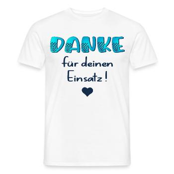 Danke für Einsatz - Männer T-Shirt - Weiß - Vorne - AI Model Male 178 dark (178cm)