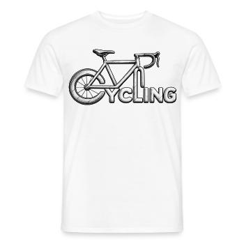 Vintage Cycling Road Rider Classic Bicycle Tshirt - Männer T-Shirt - Weiß - Vorne - AI Model Male 178 dark (178cm)