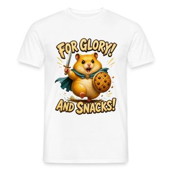 Hamster-Krieger für Ruhm und Snacks - Männer T-Shirt - Weiß - Vorne - AI Model Male 178 dark (178cm)