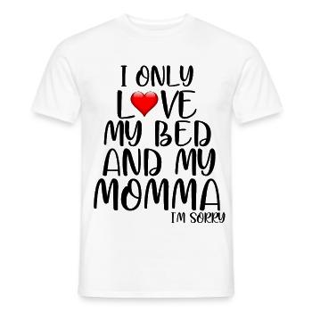 Ich liebe nur das lustige Popkultur-Humorgeschenk meiner Mutter - Männer T-Shirt - Weiß - Vorne - AI Model Male 178 dark (178cm)