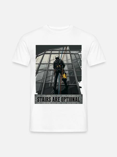 Industriekletterer Hoehenarbeiter - Männer T-Shirt - Weiß