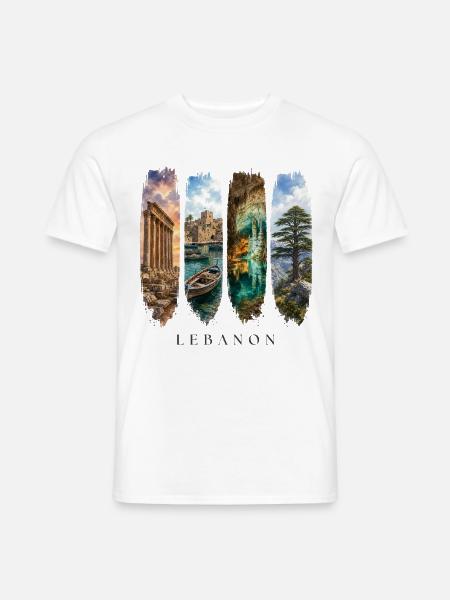 Libanon Travel – Beirut & Kultur Motiv - Männer T-Shirt - Weiß