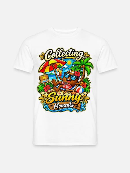 Collecting Sunny Moments Strandfeeling - Männer T-Shirt - Weiß