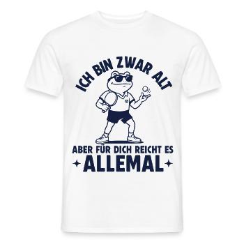 Tischtennis Frosch Papa TIschtennisspieler - Männer T-Shirt - Weiß - Vorne - AI Model Male 178 dark (178cm)