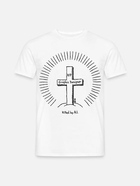 Graphic Designer – Killed By A.I. (Jobkiller / B) - Männer T-Shirt - Weiß