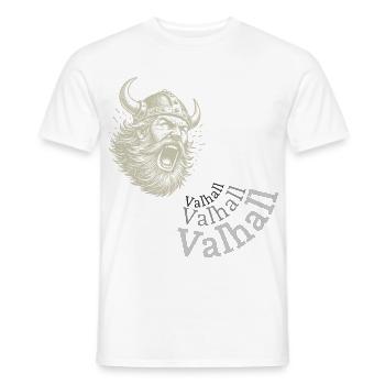 Valhalla Calling – Viking Warrior - Männer T-Shirt - Weiß - Vorne - AI Model Male 178 dark (178cm)