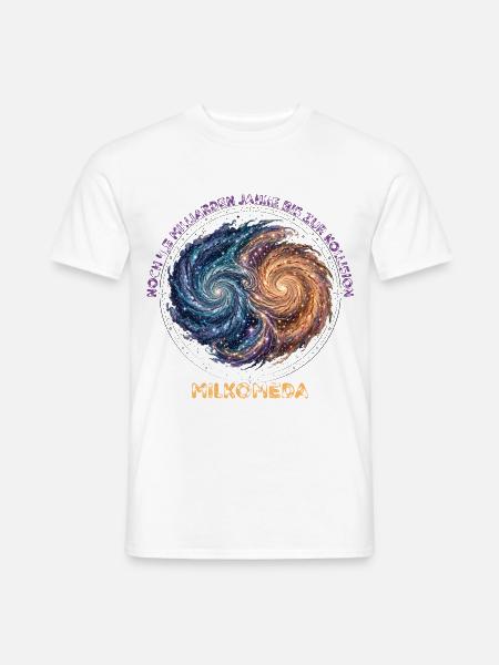 MILKOMEDA - 4,5 Milliarden Jahre bis zur Kollision - Männer T-Shirt - Weiß
