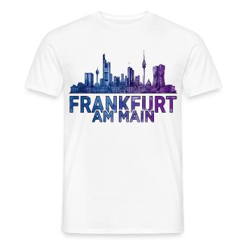 Frankfurt am Main Skyline - Männer T-Shirt - Weiß - Vorne - AI Model Male 178 dark (178cm)