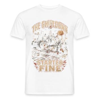 Industriemechaniker The Shutdown Started Fine - Männer T-Shirt - Weiß - Vorne - AI Model Male 178 dark (178cm)