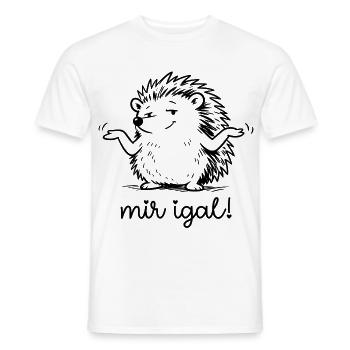 Igel - mir igal - Männer T-Shirt - Weiß - Vorne - AI Model Male 178 dark (178cm)