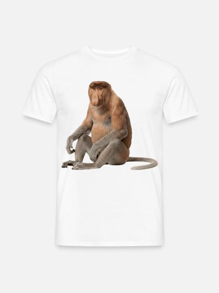 Nasenaffe - Männer T-Shirt - Weiß